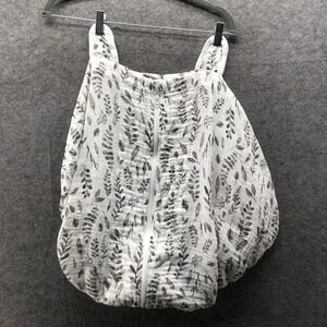 Bebe Au Lait Muslin Car Seat Cover 121 cm x 100 cm White Leaf Cotton Summer